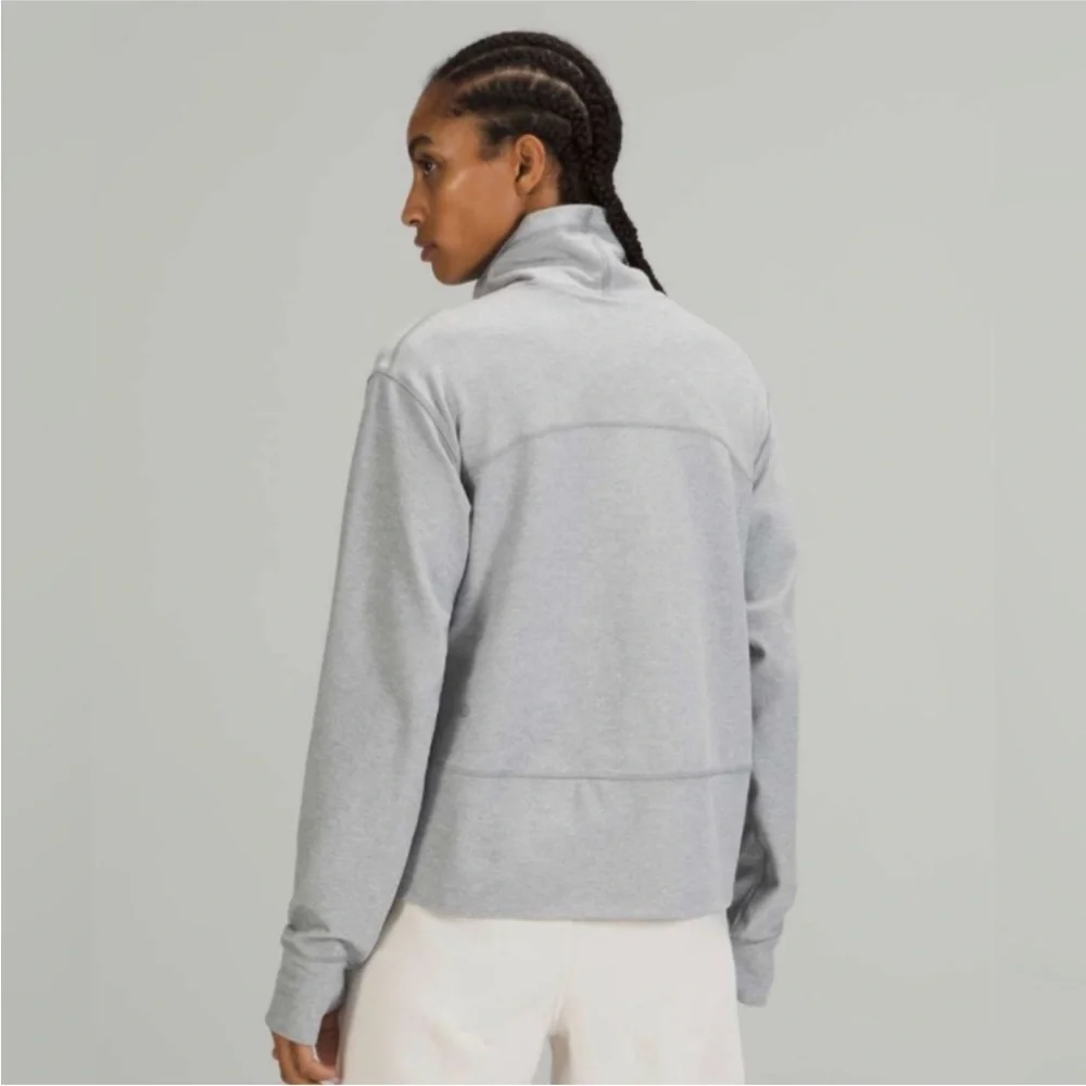 NEW Lululemon Ready to Rulu Pullover Heathered Raceway Grey Size 10